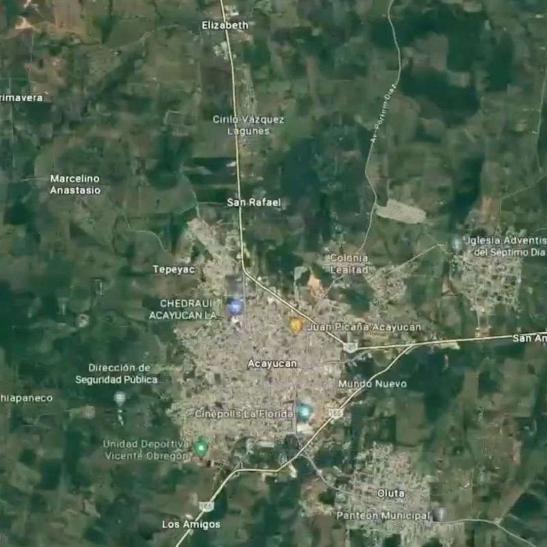 Mapa de Acayucan, Veracruz