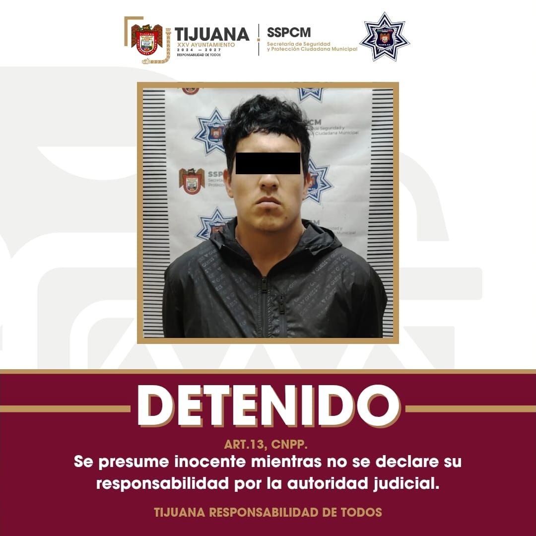 Aseguran a Presunto Implicado de Homicidio Doble en Avenida Aeropuerto de Tijuana