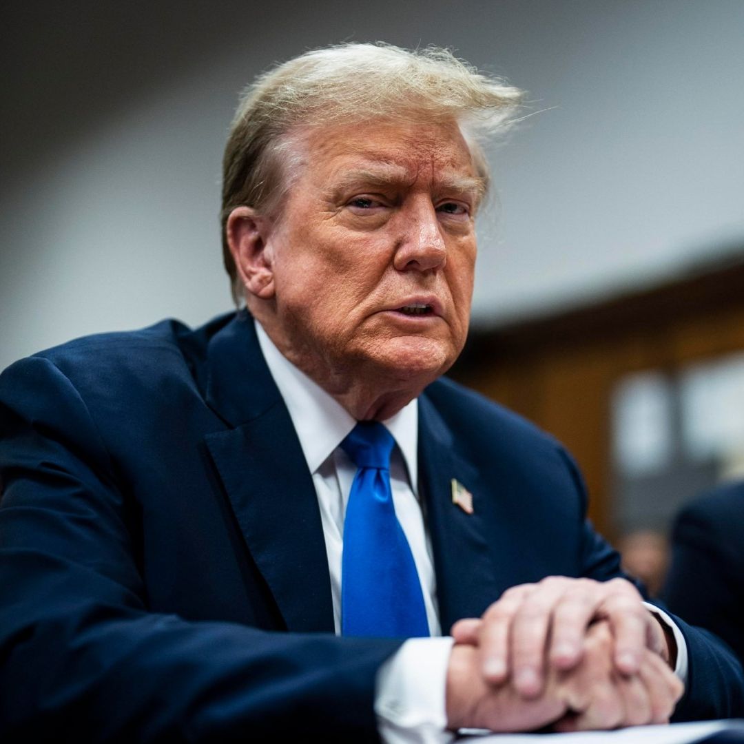El expresidente estadounidense, Donald Trump, en el Tribunal Penal de Manhattan en la ciudad de Nueva York