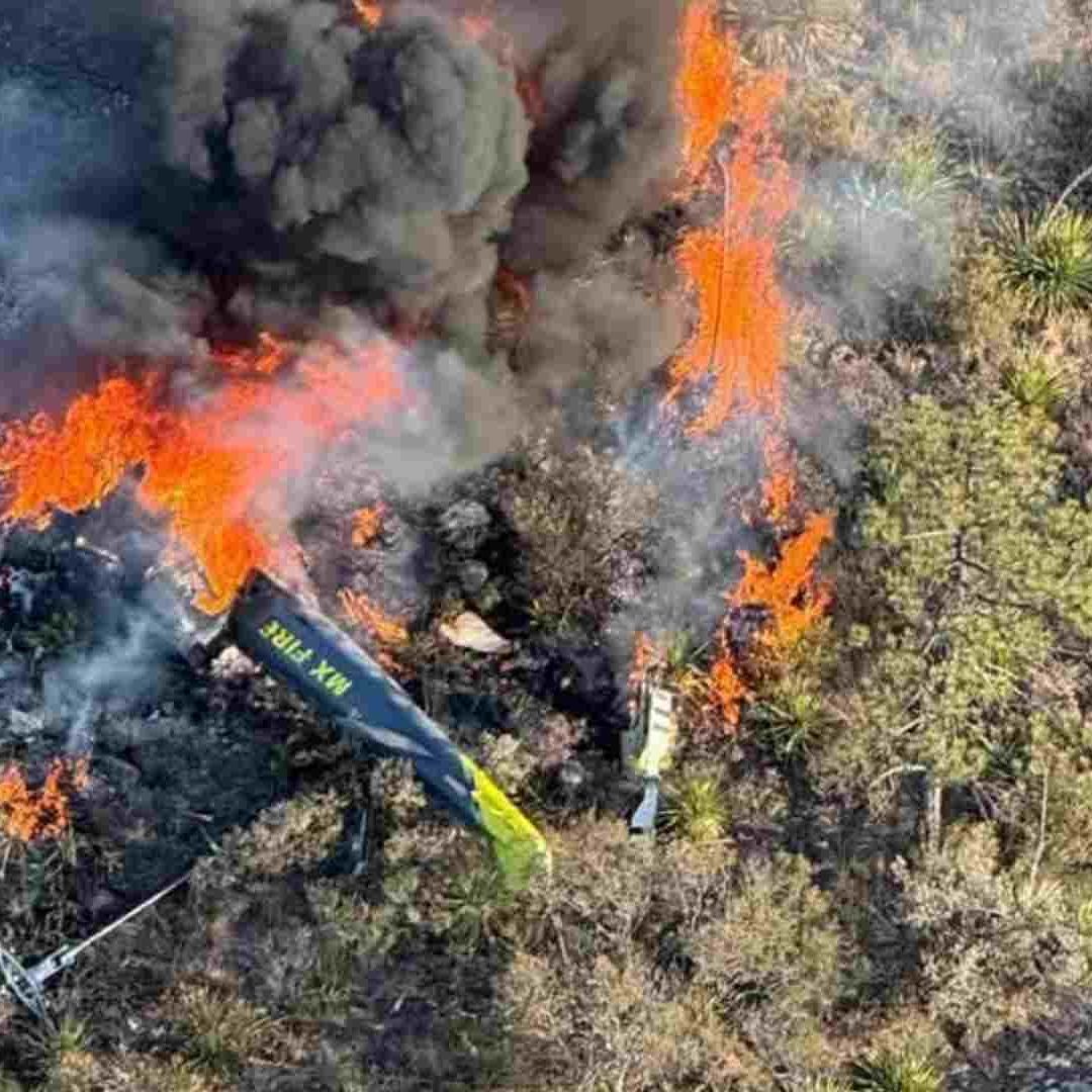 Helicóptero con Brigadistas Cae en Sierra de Arteaga
