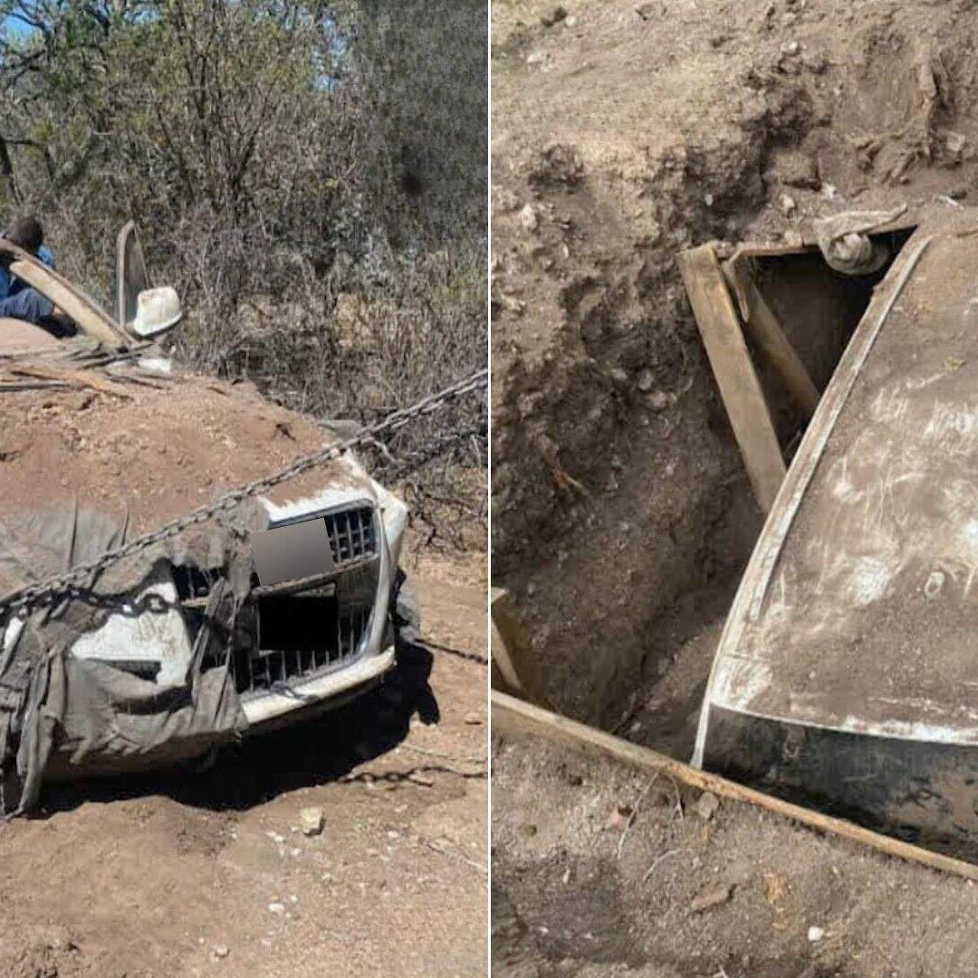 Encuentran Auto de Lujo Enterrado en Parral; Tenía Reporte de Robo Desde el 2020