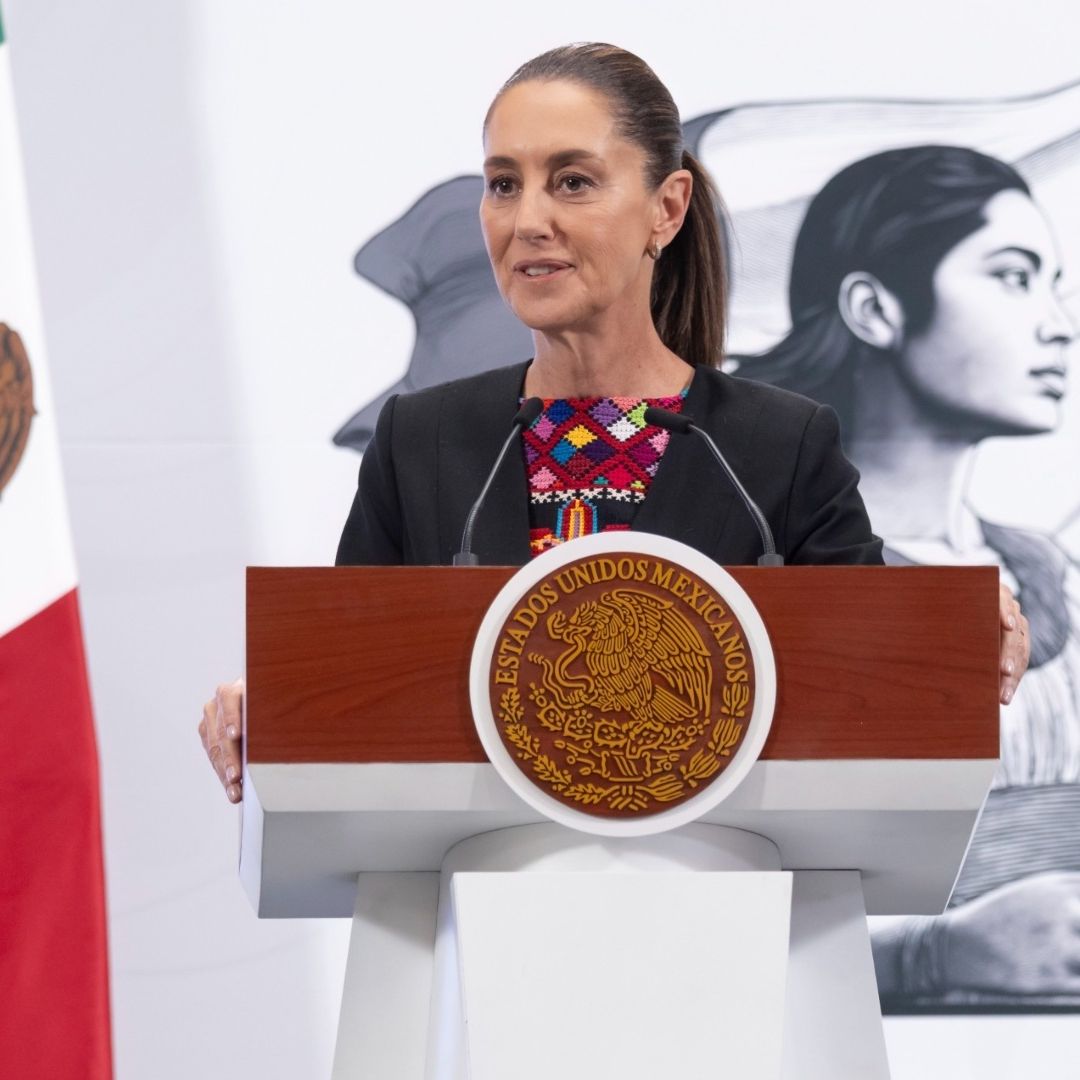 Claudia Sheinbaum en conferencia en Palacio Nacional