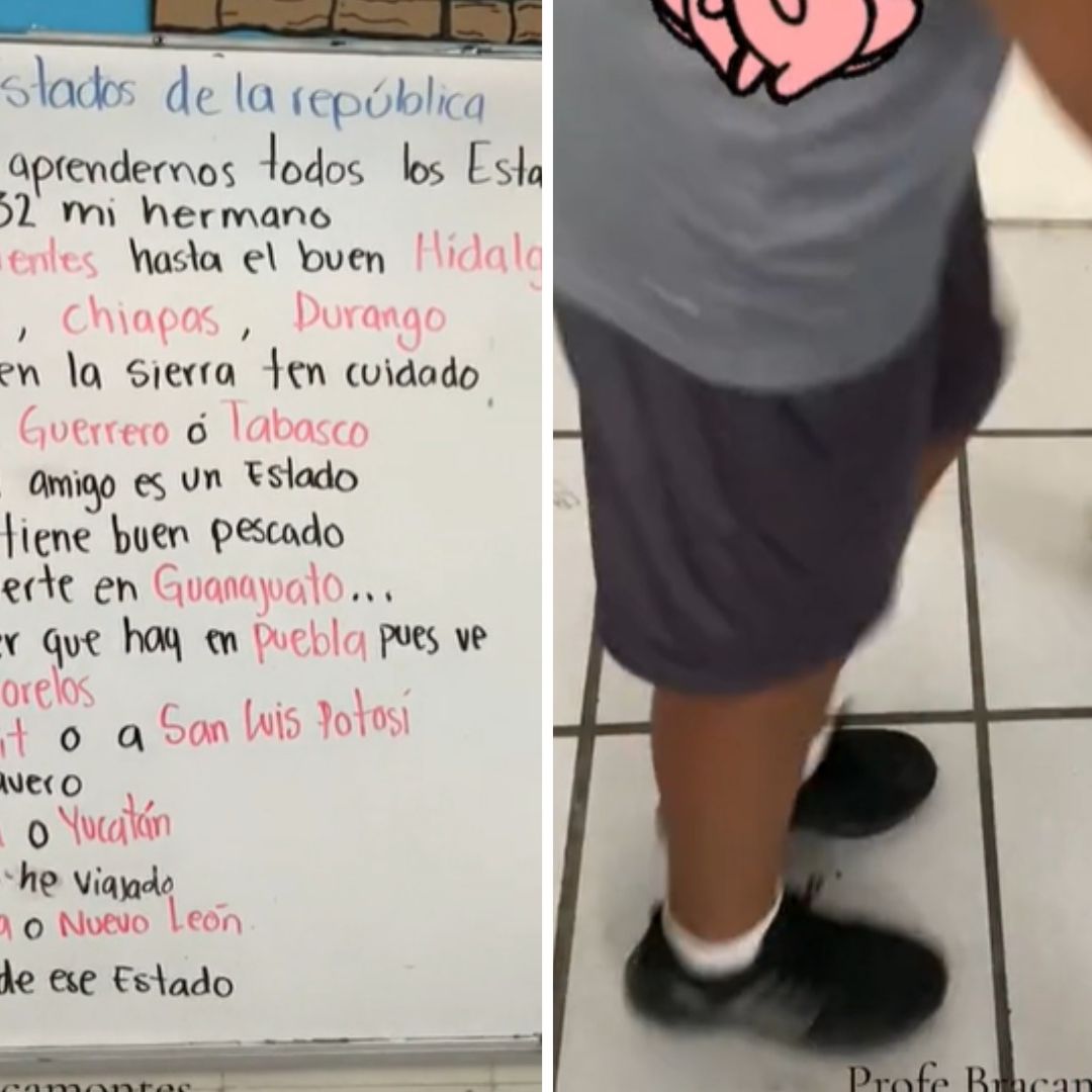 Profesor enseña geografía con regional mexicano