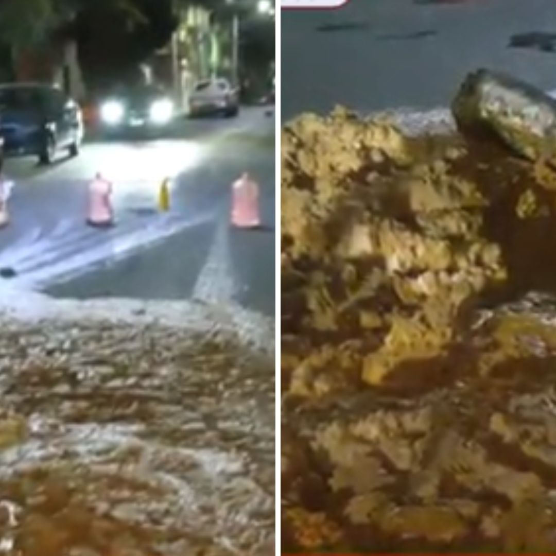 Desechos de Carne Salen por Coladeras de la Colonia Juárez Pantitlán en Nezahualcóyotl