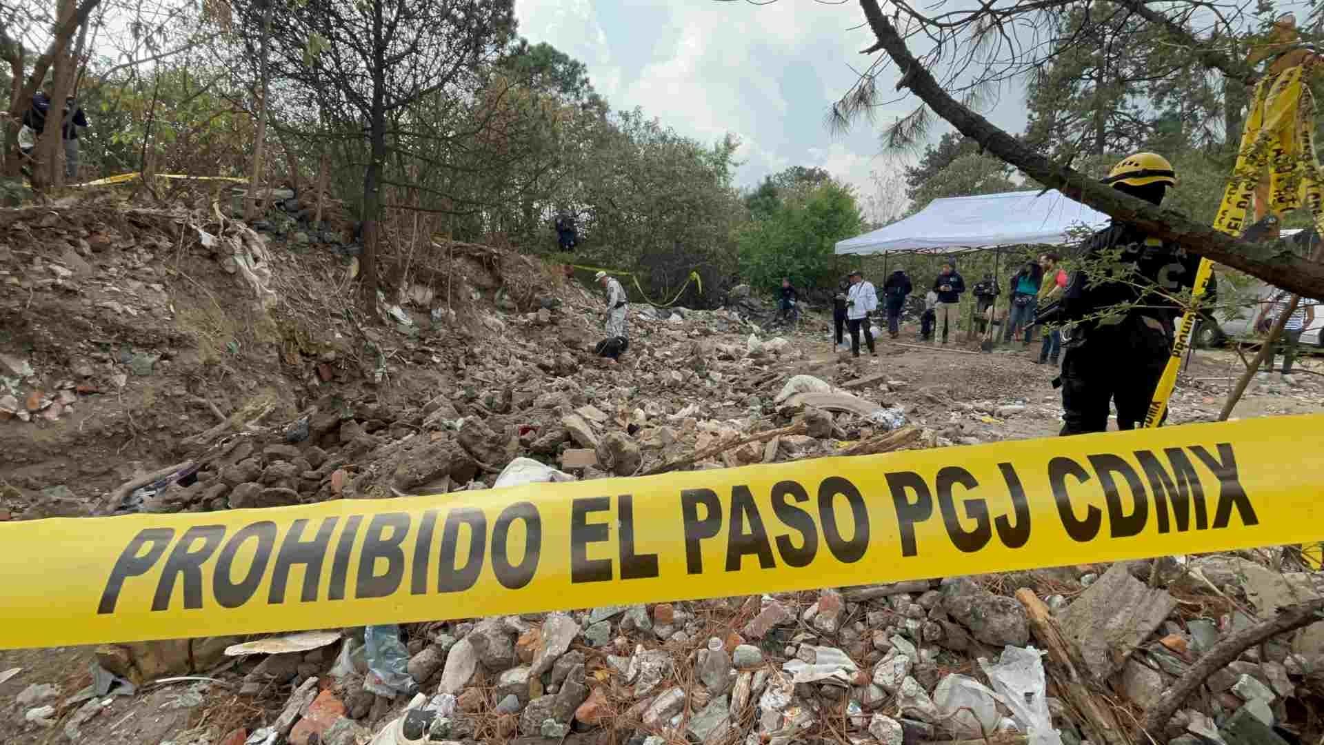 Buscar a Pamela Gallardo bajo los escombros en el Ajusco