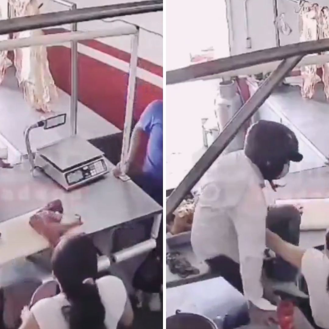 Video: Trabajadoras de Carnicería Golpean a Ladrón y Frustran Asalto en Chiapas