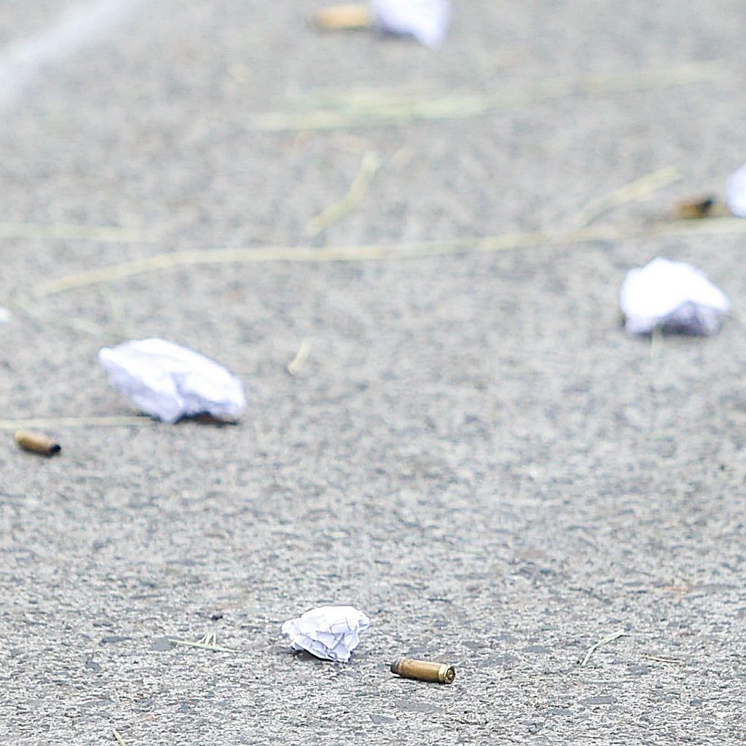 Casquillos después de balacera en México