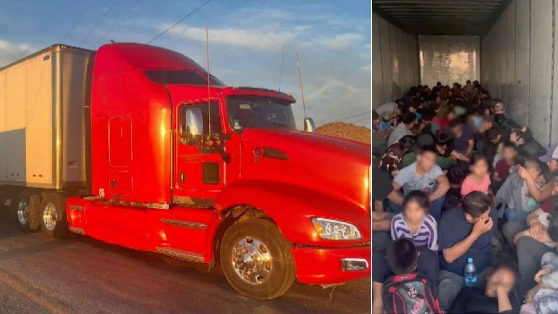 Rescatan Más de 130 Migrantes Adentro de la Caja de un Tráiler en Samalayuca