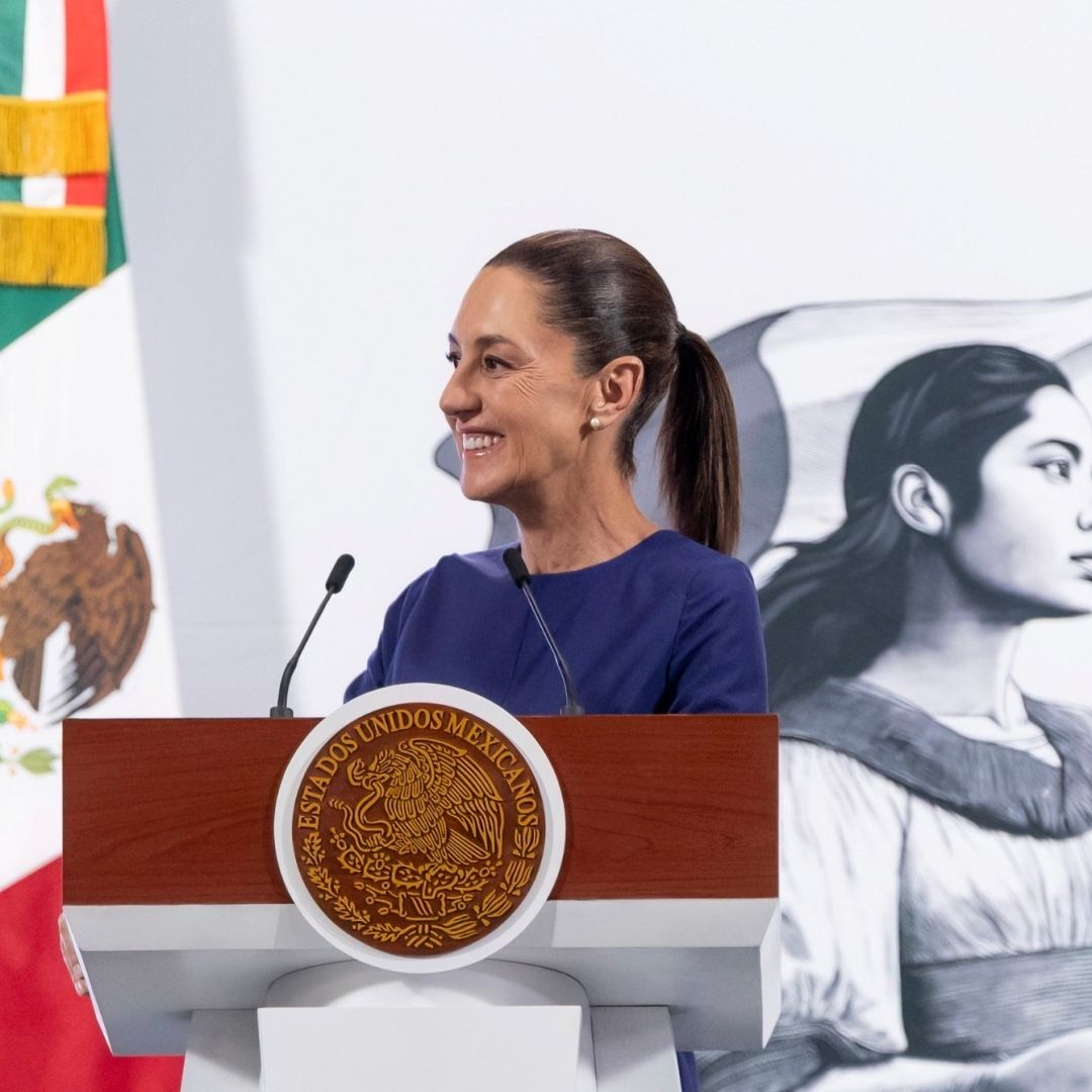 Claudia Sheinbaum, presidenta de México, en la conferencia mañanera