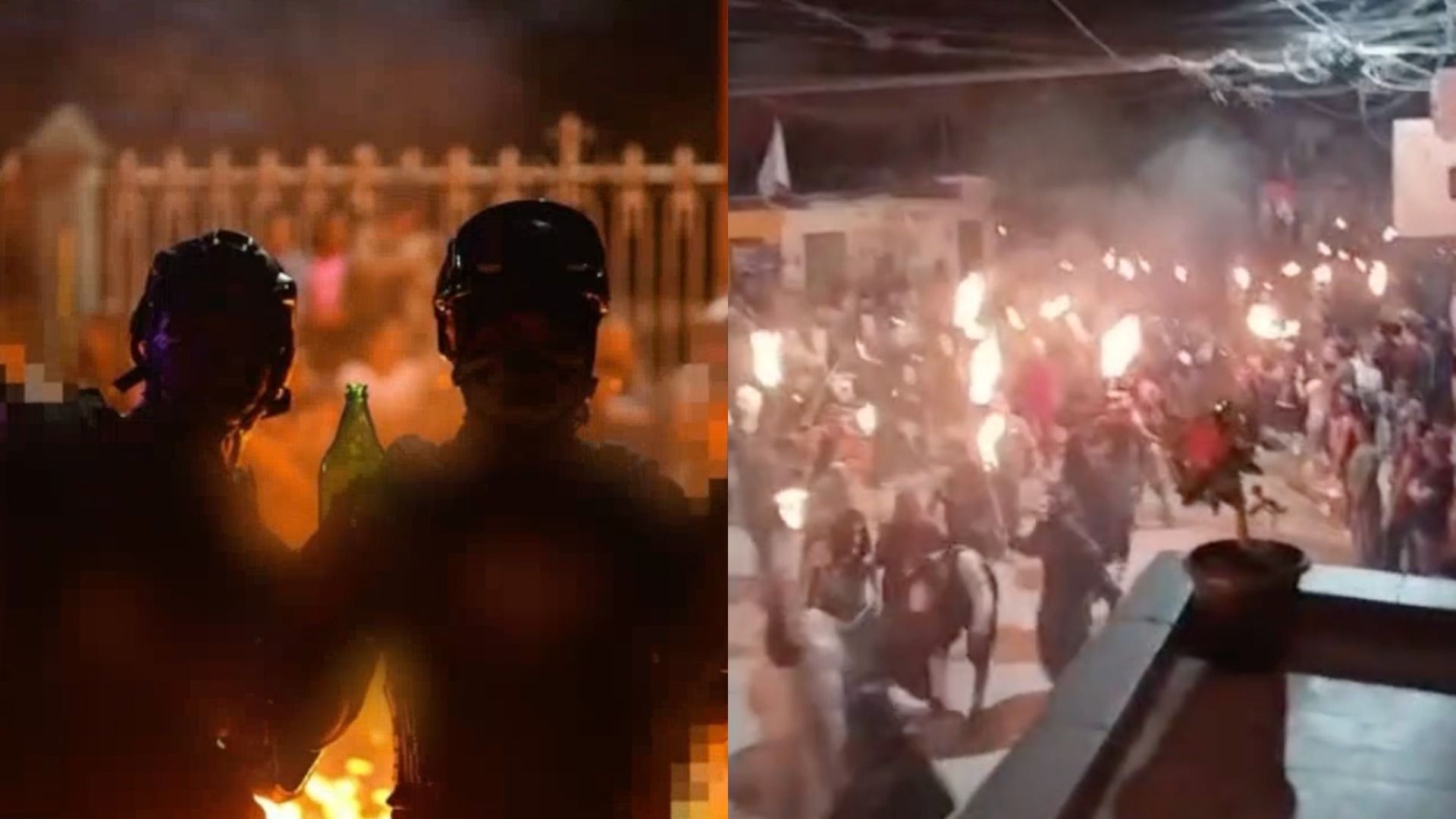 En esta fiesta es tradición que los participantes desfilen con sus antorchas encendidas bailando al ritmo de la música por las principales calles de la comunidad.