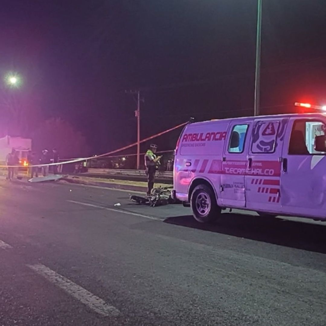 Motociclista Atropellado sobre Carretera Federal Puebla-Tehuacán en Tecamachalco