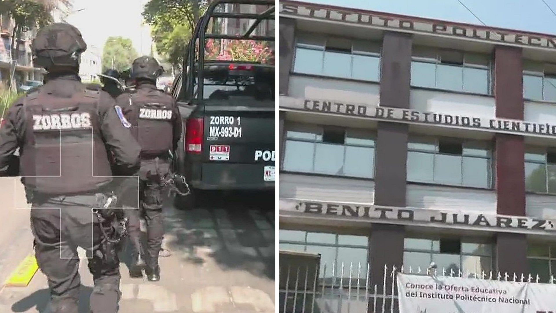 Operativo de la Policía CDMX ante presunto artefacto explosivo en Voca 5 del IPN
