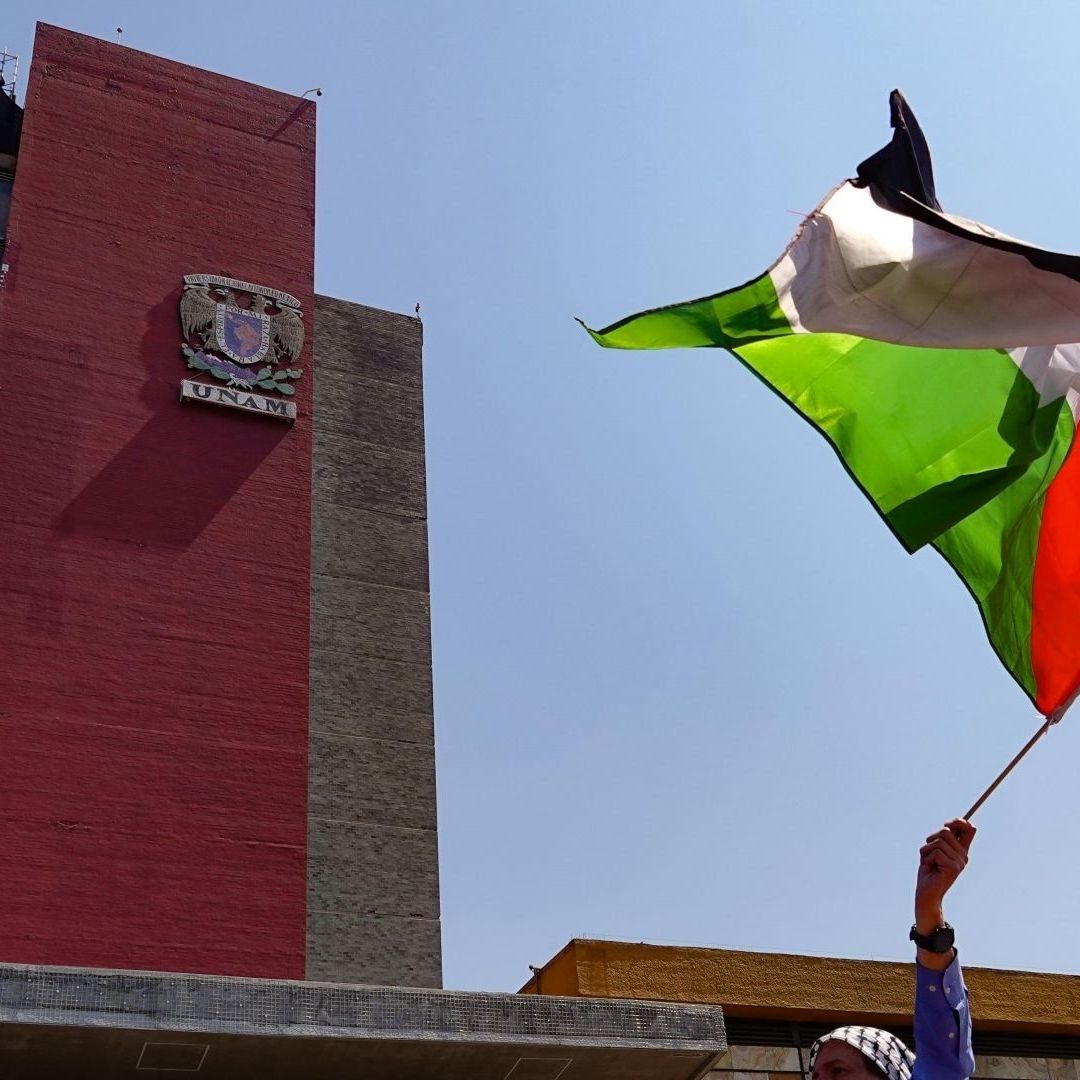 Estudiantes de la UNAM se suman a protestas contra la guerra Israel-Hamás