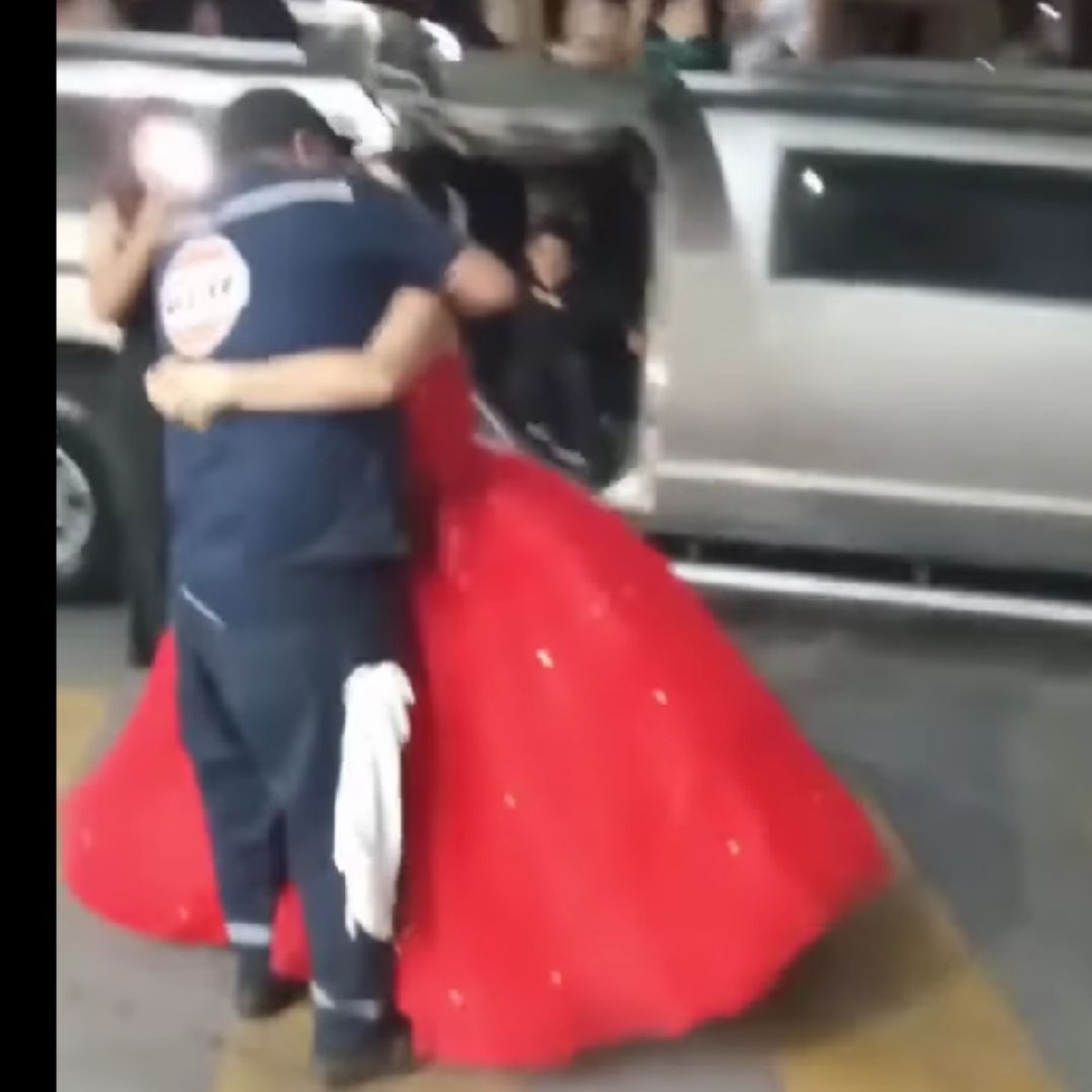 Quinceanera Conmueve a las Redes Sociales al Interrumpir su Festejo por Ver a su Papa