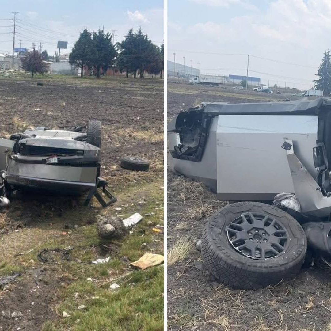 Adolescente Vuelca y Destroza Cyber Truck por Viajar a Exceso de Velocidad en Toluca