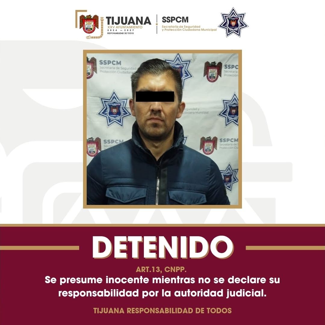 Policía Municipal de Tijuana es Detenido por Presunta Privación de la Libertad