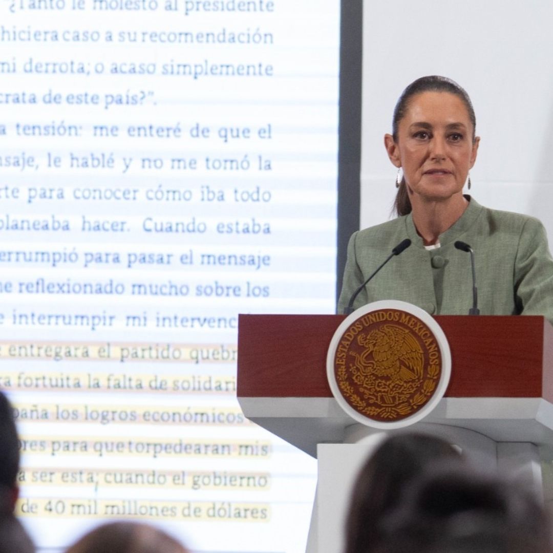 Claudia Sheinbaum en conferencia de prensa