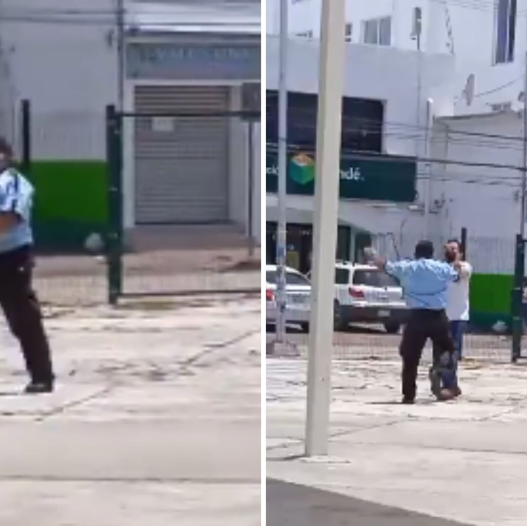 Policía del IMSS Golpea a Hombre que Pedía una Camilla para su Esposa