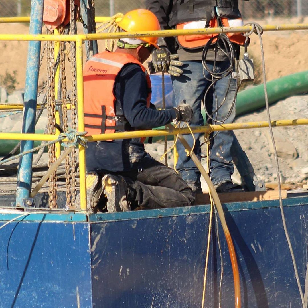 Trabajos en la mina Pasta de Conchos en enero de 2024, donde se realiza el rescate de cuerpos de mineros