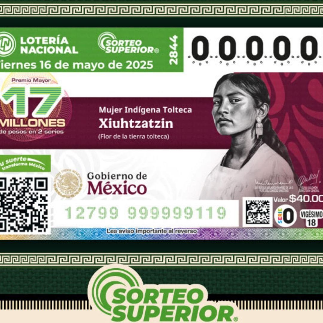 Resultados Lotería Nacional hoy 16 de mayo 2025 número ganador del Sorteo Superior 2844