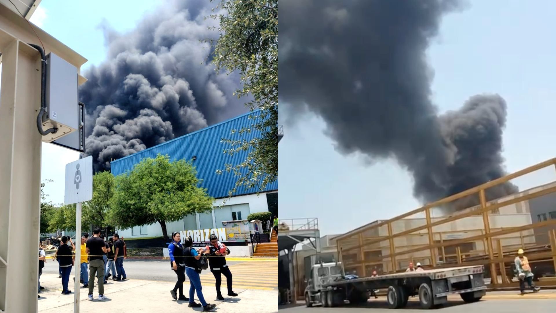 Trabajadores graban incendio desde dentro de la fábrica en Apodaca