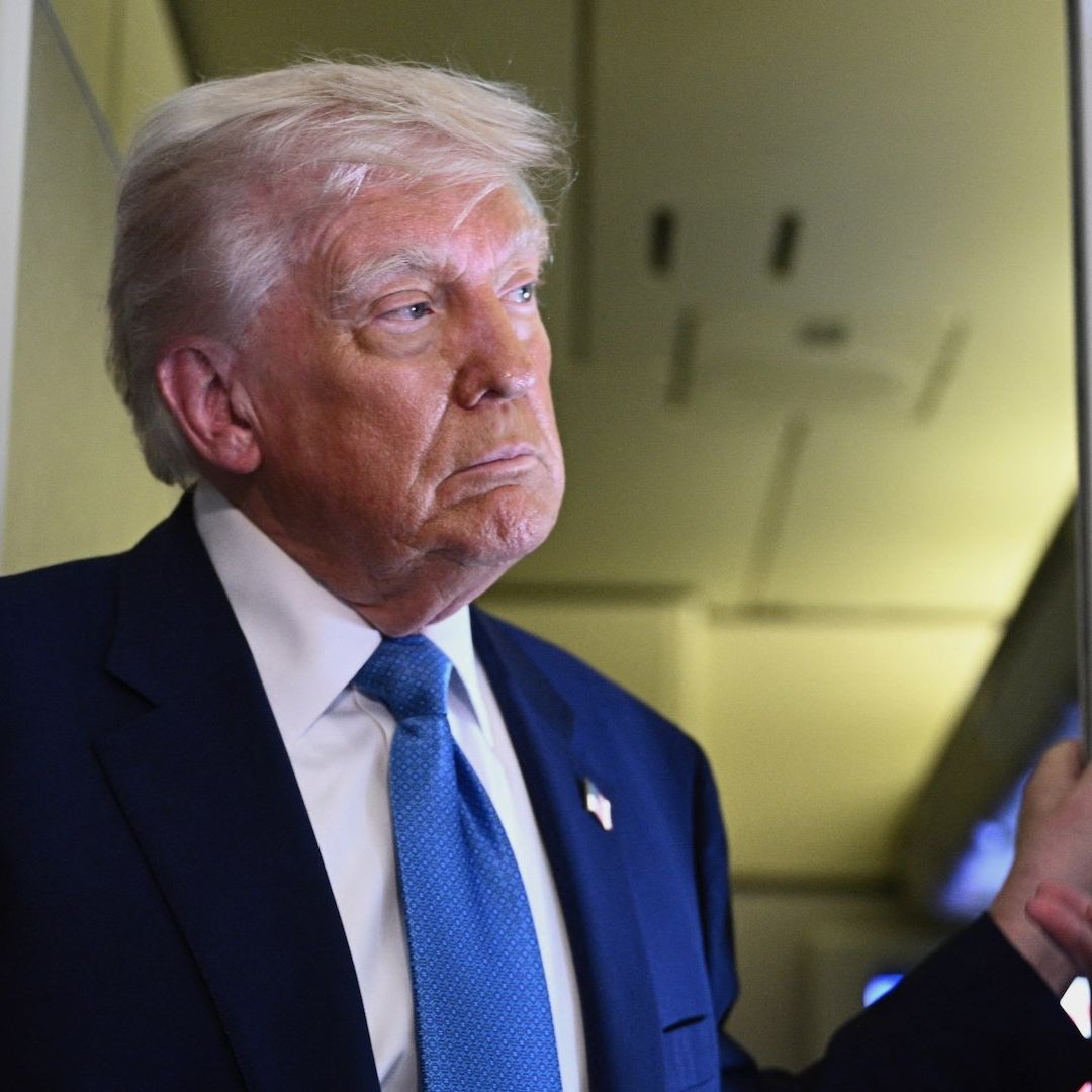 Donald Trump en el Air Force One