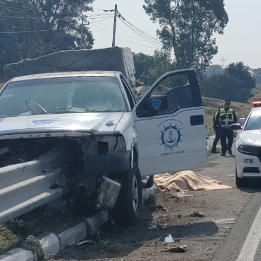 Accidente de camioneta en Autopista Puebla-Orizaba dejo a un muerto.