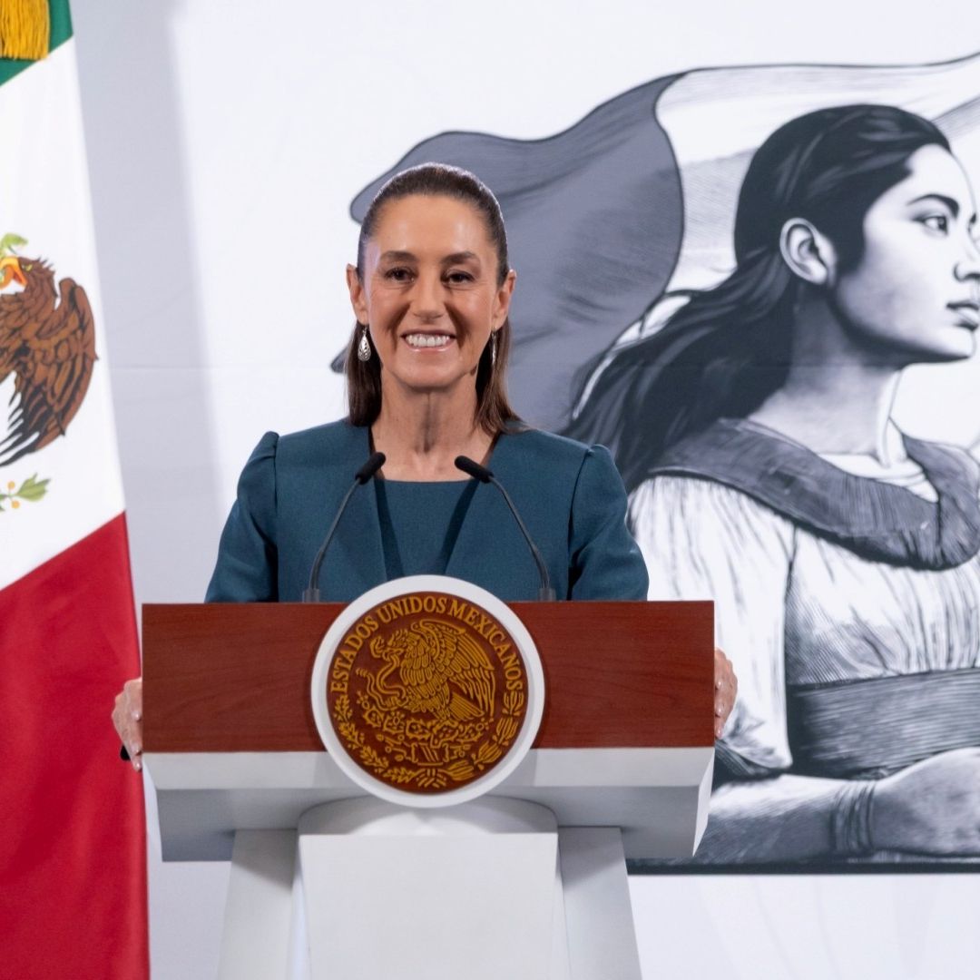 Claudia Sheinbaum, presidenta de México, en la conferencia mañanera del 19 de mayo 2025