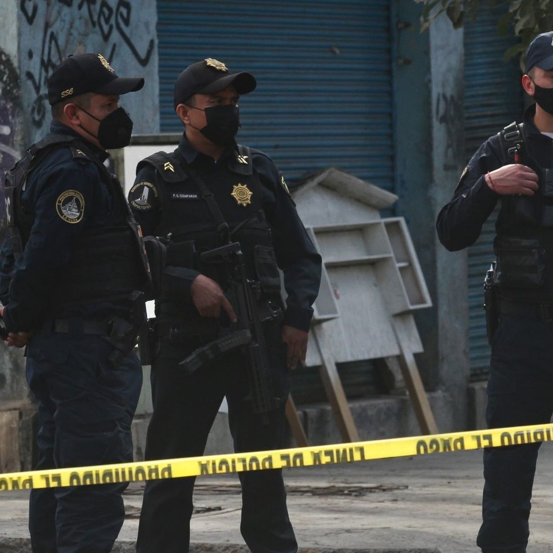 Policías en la alcaldía Azcapotzalco, de la Ciudad de México