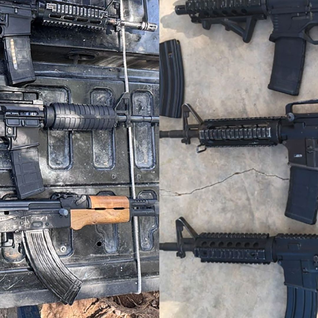 Armas decomisadas en Culiacán