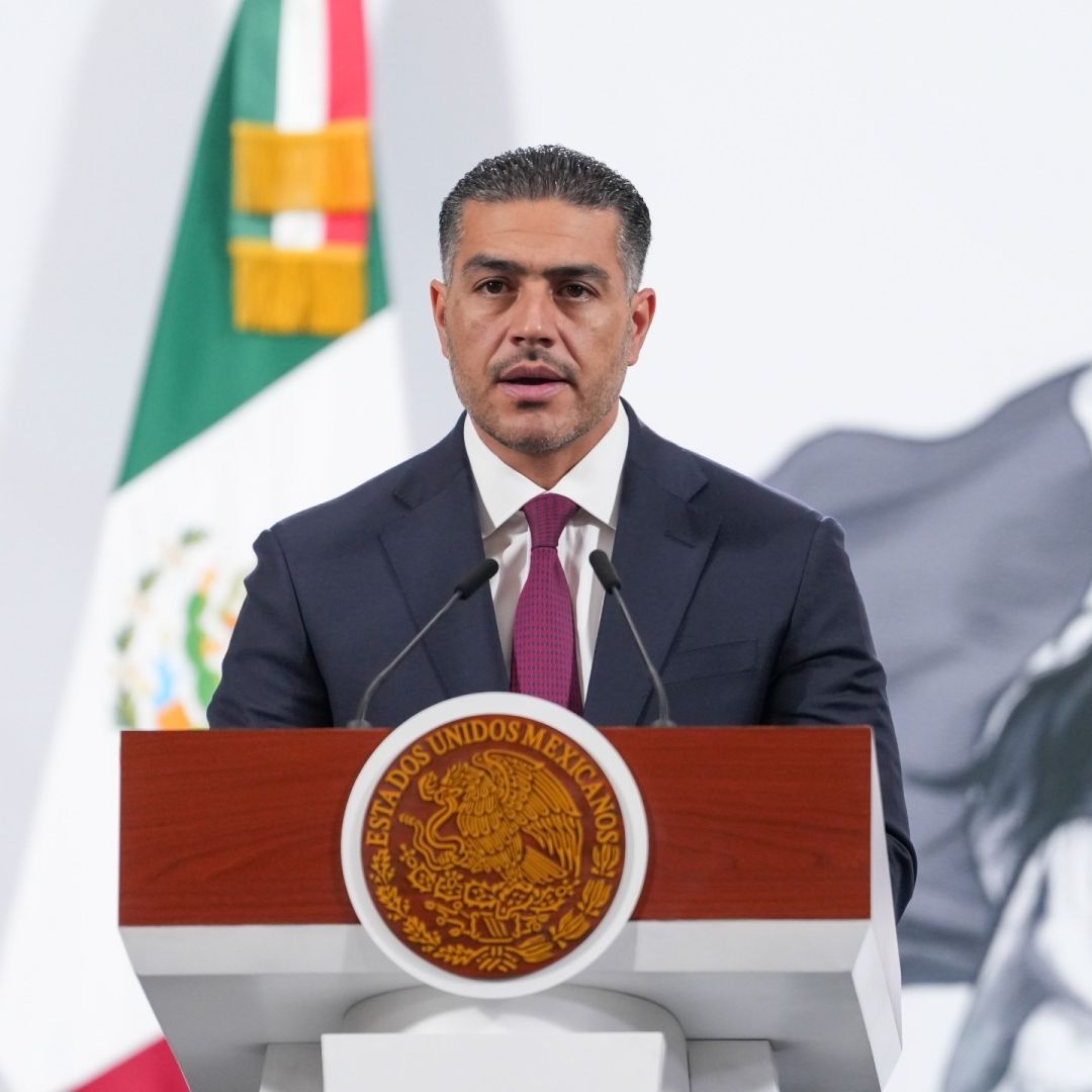 Omar García Harfuch, titular de la SSC, en la conferencia mañanera del 20 de mayo 2025
