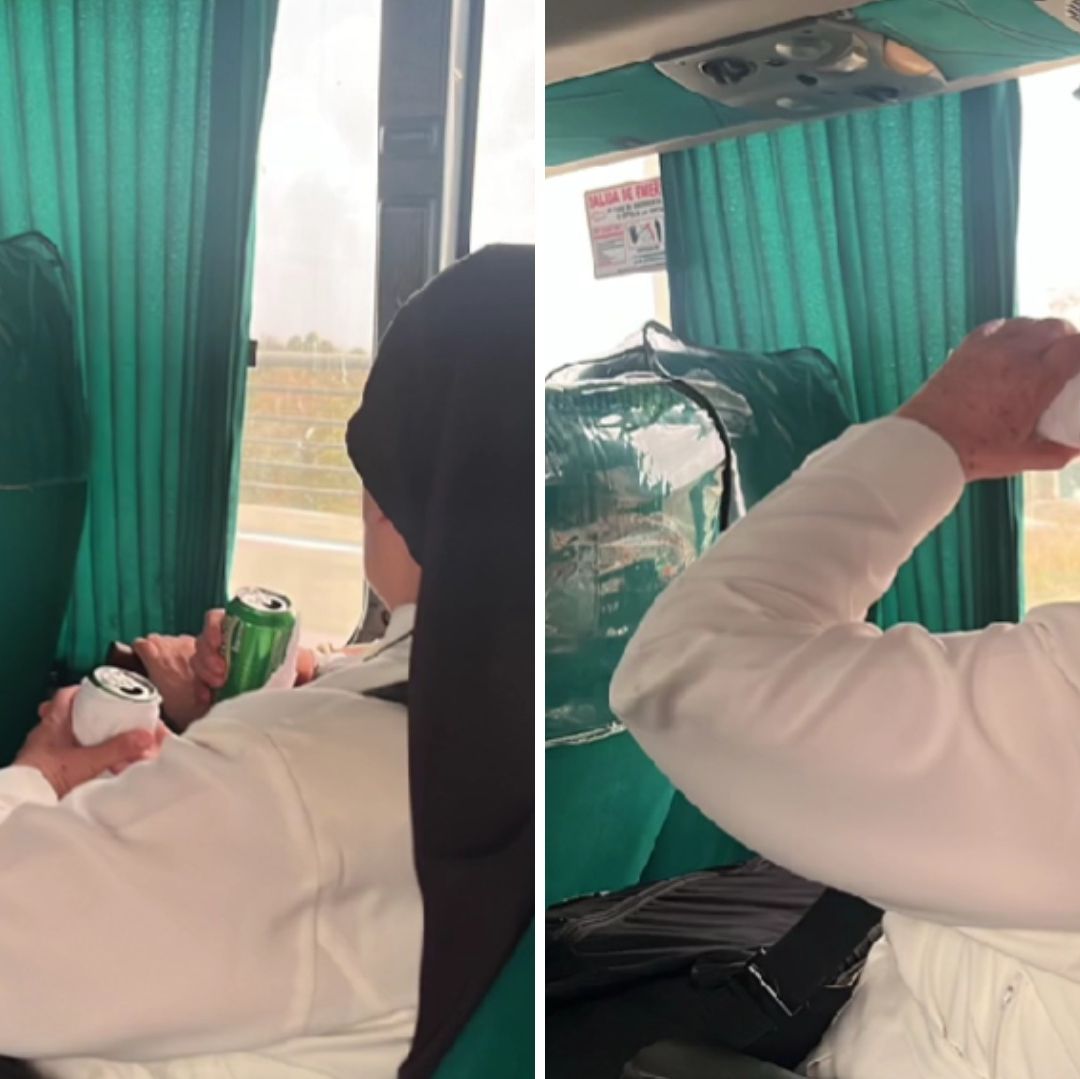 ¡Es Culpa del Calor! Captan a Dos Monjas Tomando Alcohol en un Autobús | Video
