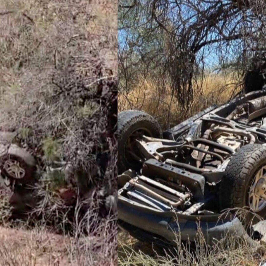 Cae Auto a Barranco de 20 Metros en Carretera Hermosillo - Ures