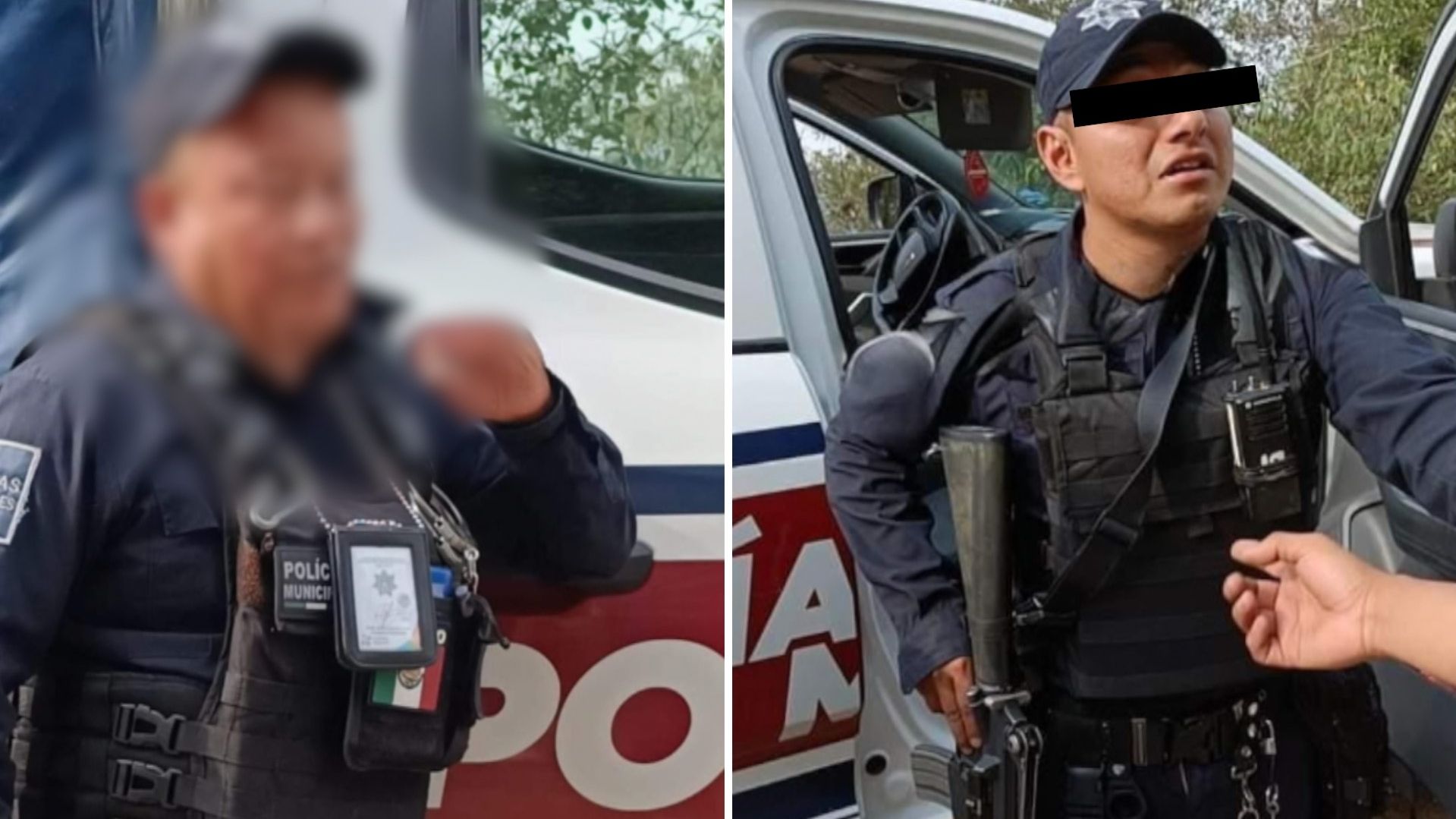 Se agarraron a golpes dos Policías Municipales de Zacapoaxtla, presuntamente borrachos.