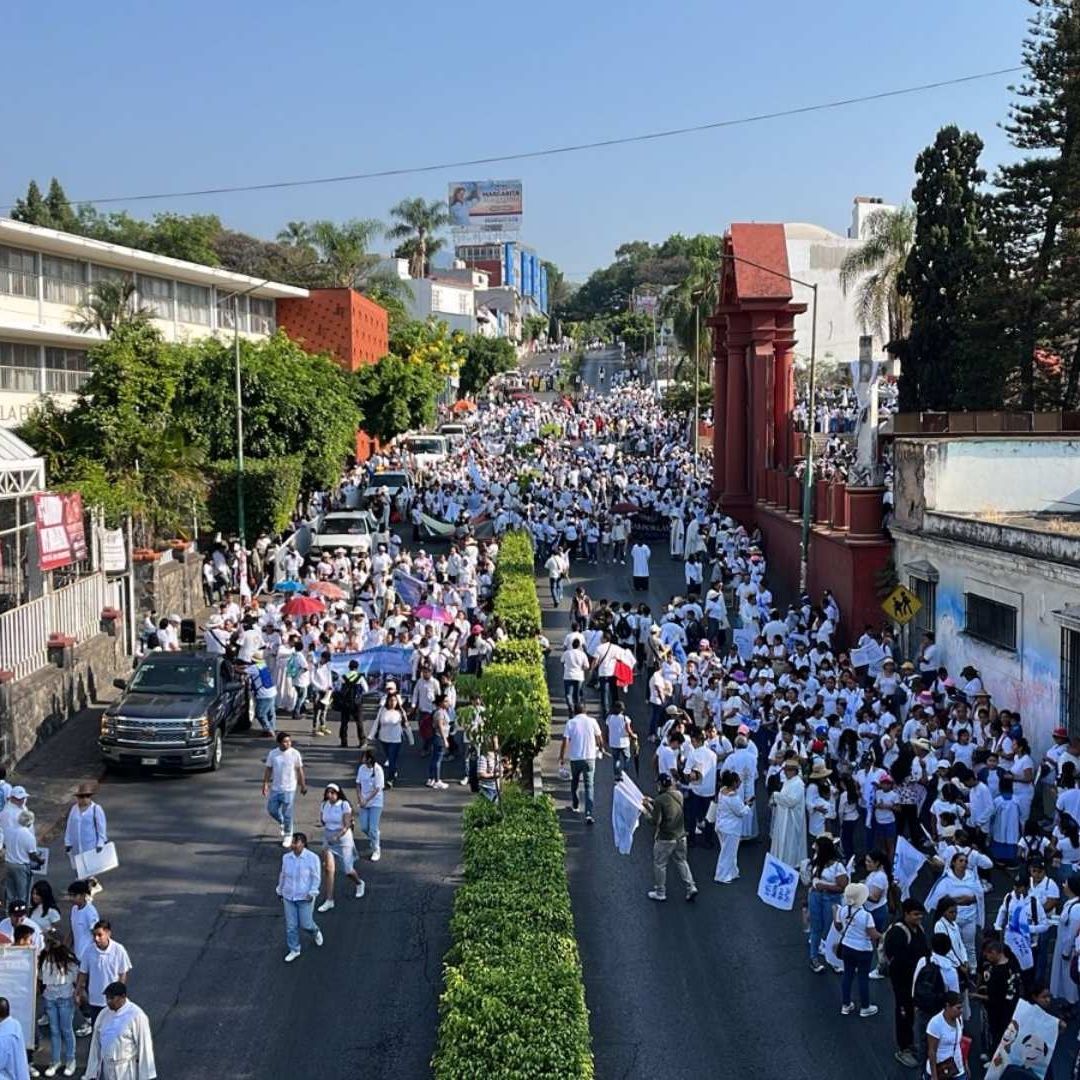Autoridades de Cuernavaca señalaron la participación de 20 mil manifestantes