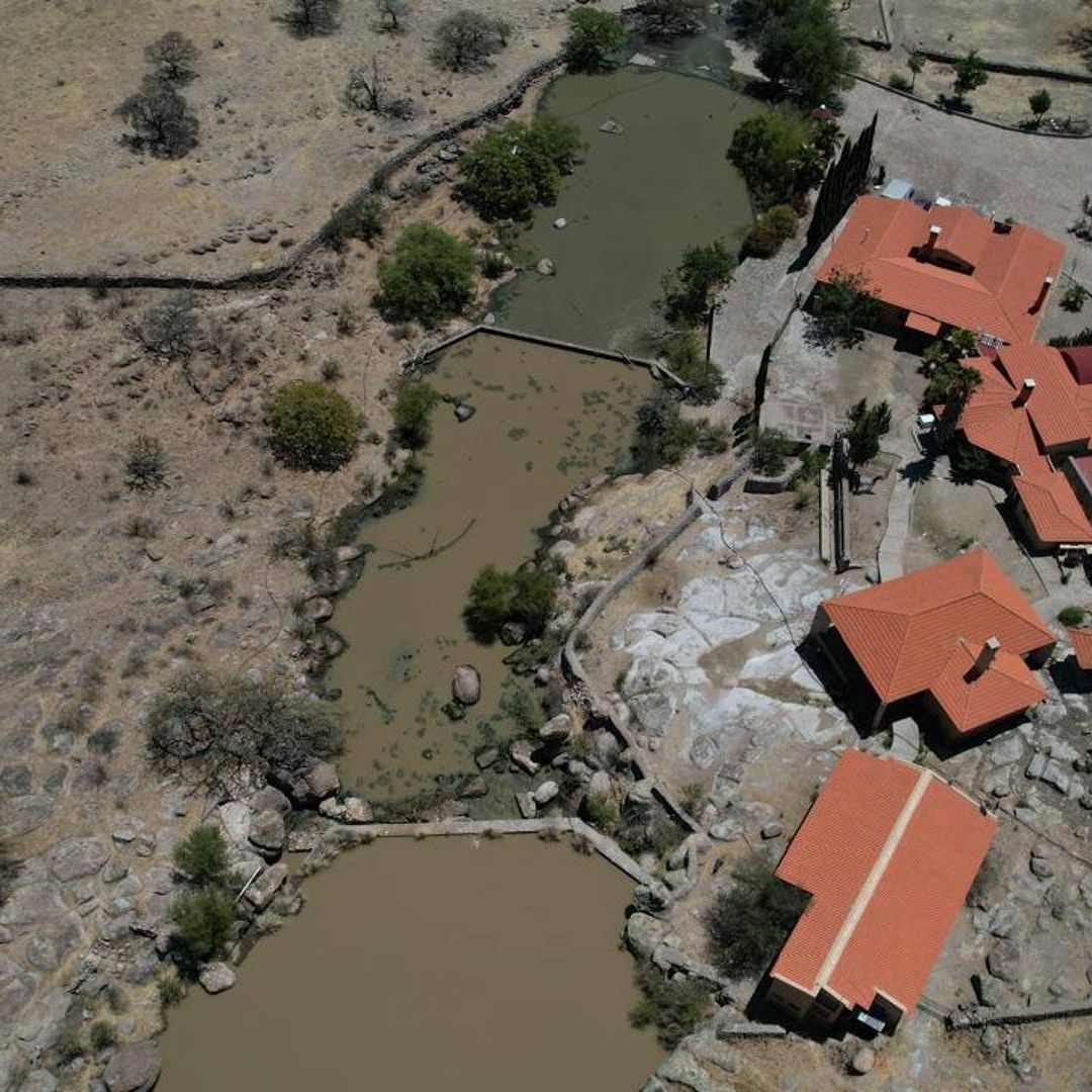 Vista aérea del rancho de César Duarte