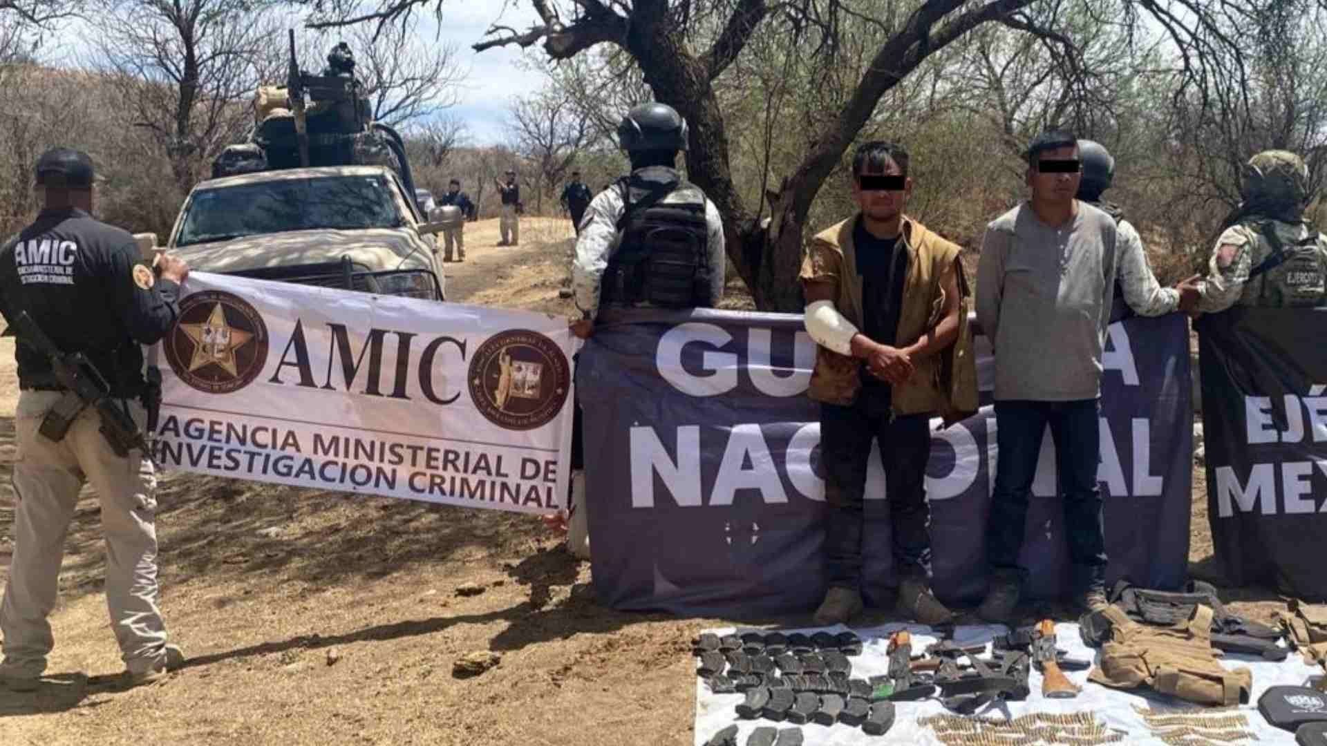 Balacera en Sáric, Sonora; Dos Hombres Detenidos con Armas de Uso Exclusivo del Éjercito