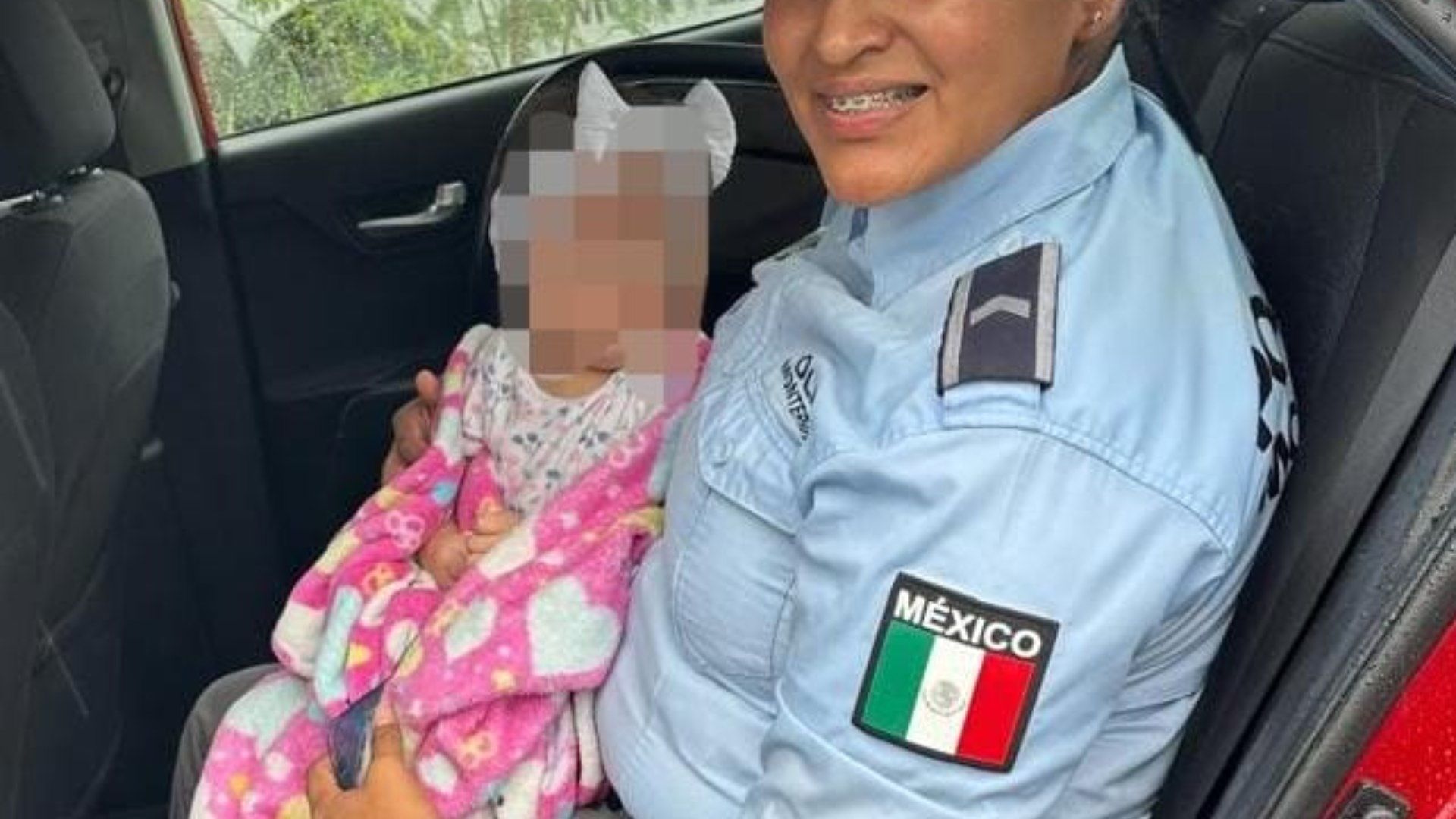 Policía de Monterrey rescata a bebé