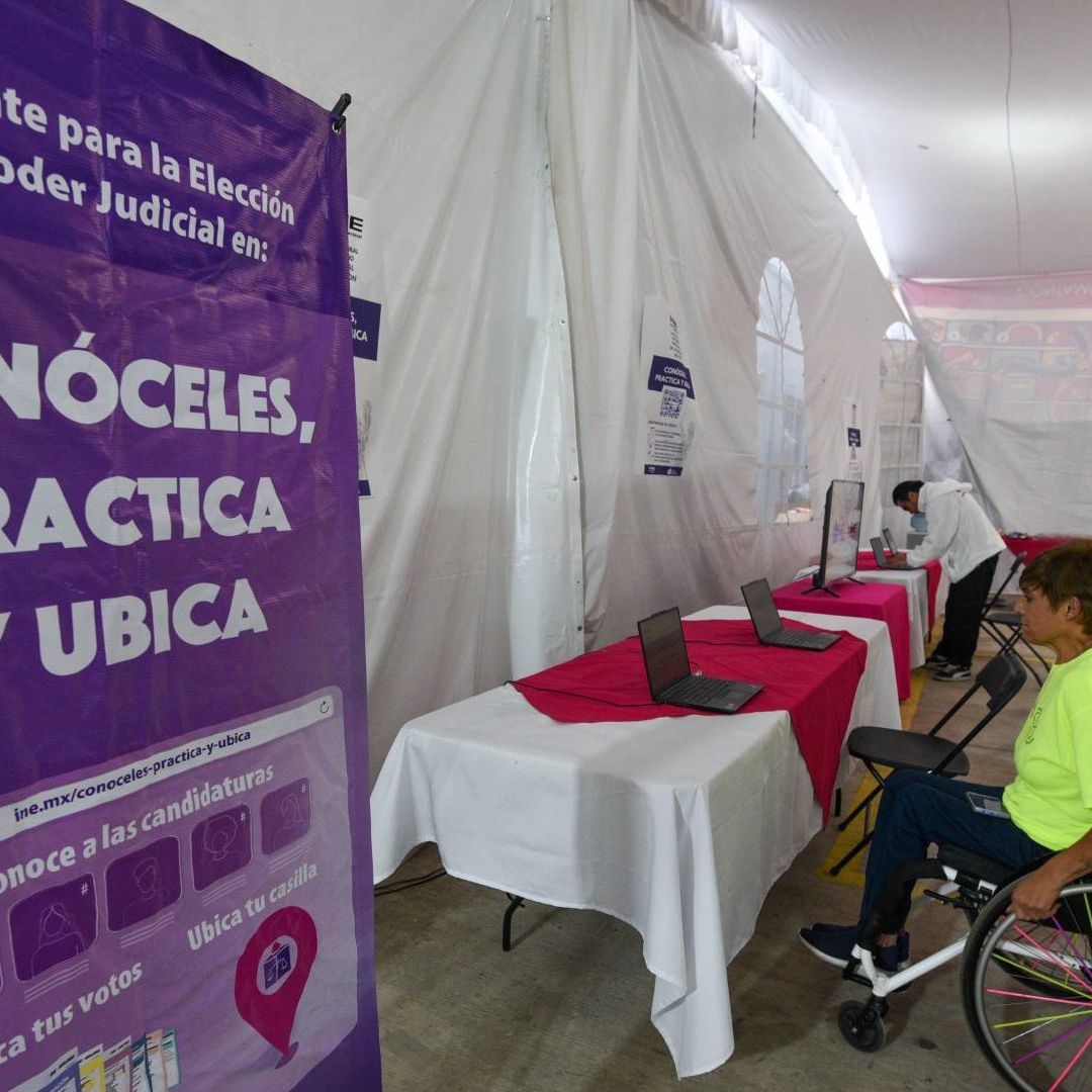 Casilla del INE para practicar el voto para la Elección Judicial 2025