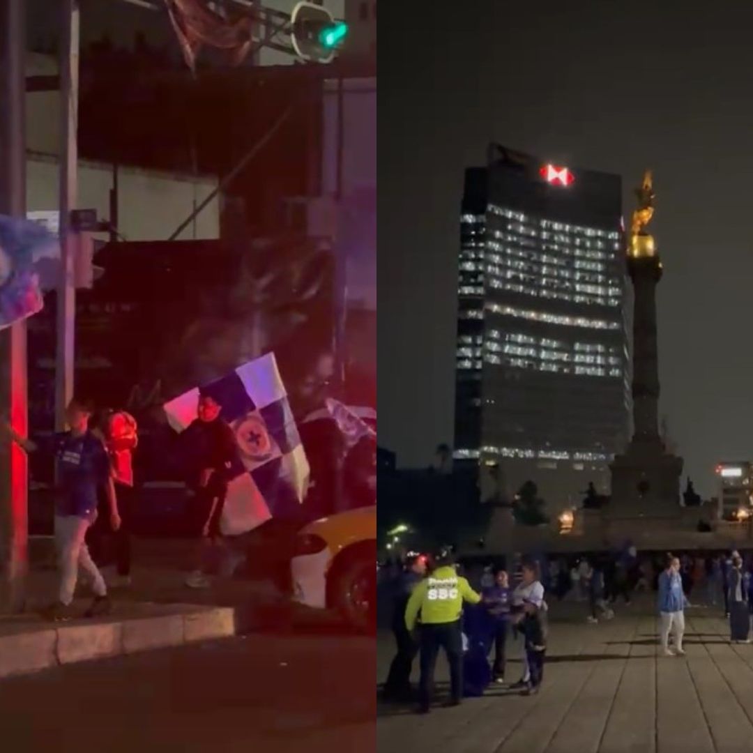 Afición del Cruz Azul toma Paseo de la Reforma tras triunfo