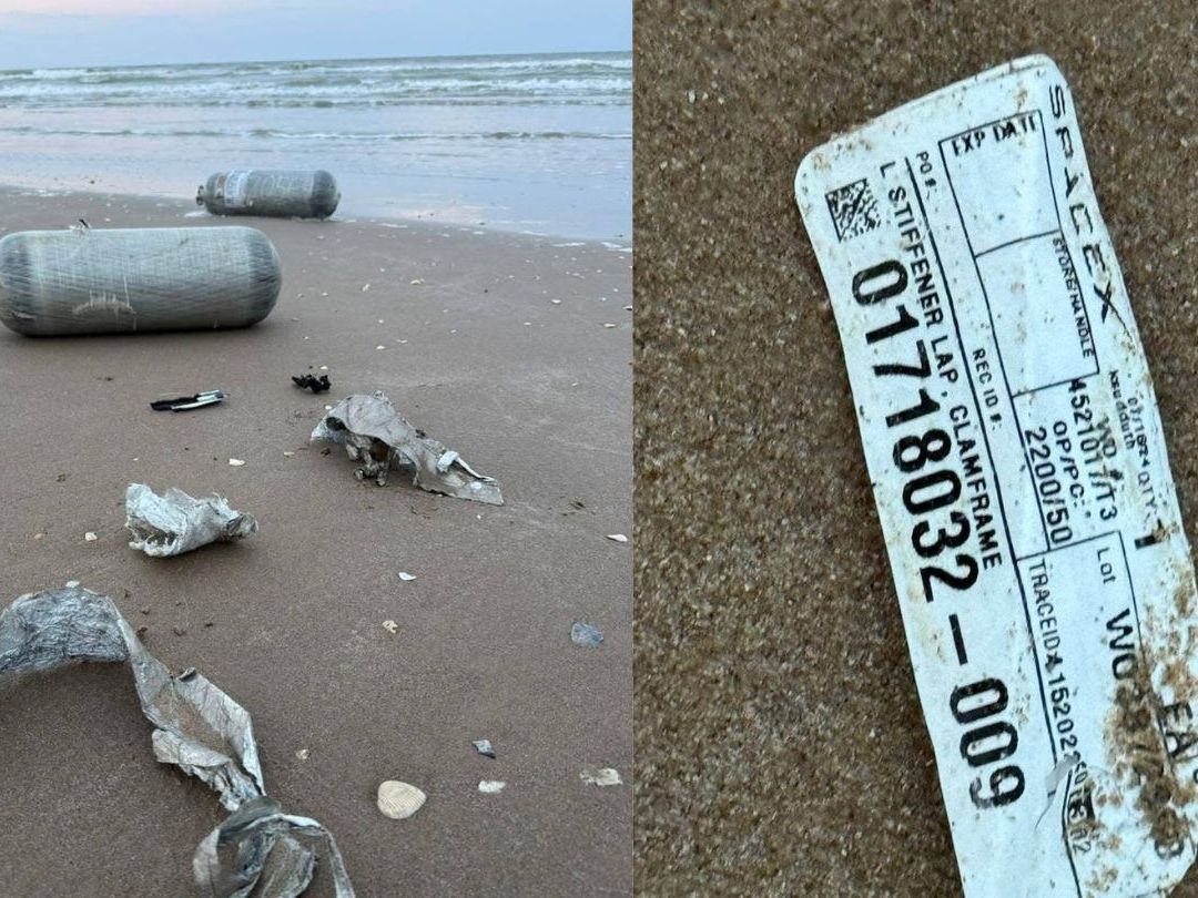 Encuentran Residuos de SpaceX en Playa de Tamaulipas