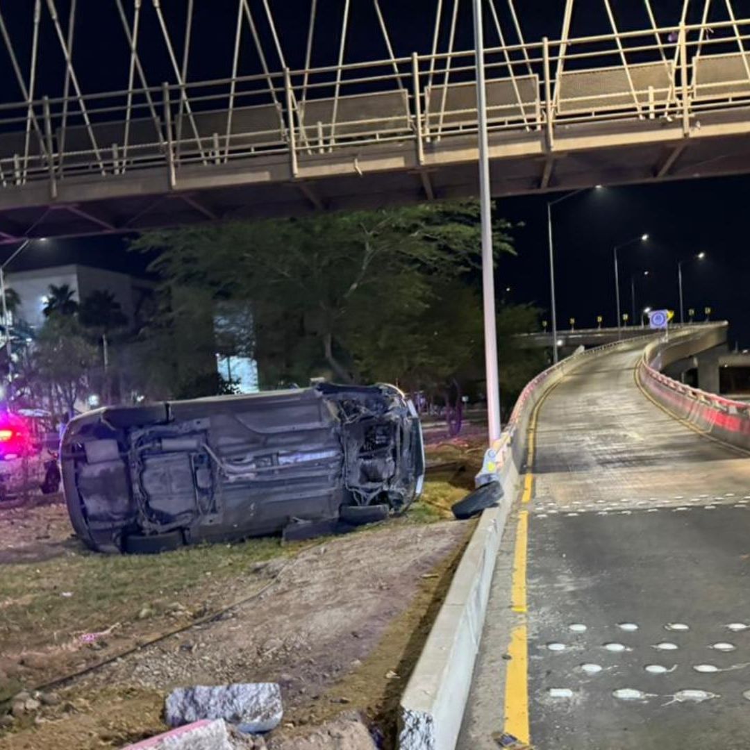 Primer Accidente en Puente de Eje Central y Río Nuevo en Mexicali