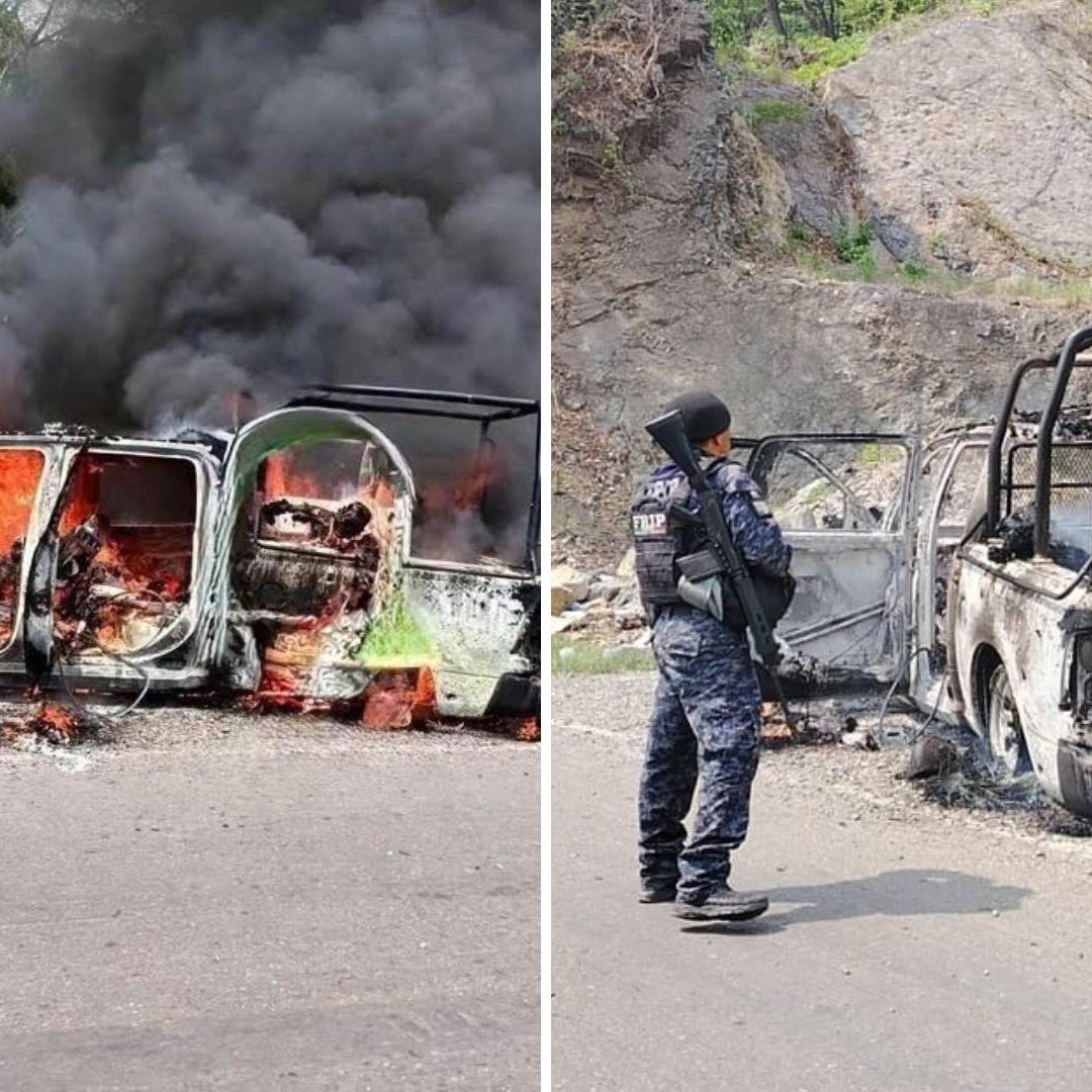Emboscan y Matan a 5 Policías Estatales en su Patrulla en Comalapa, Chiapas