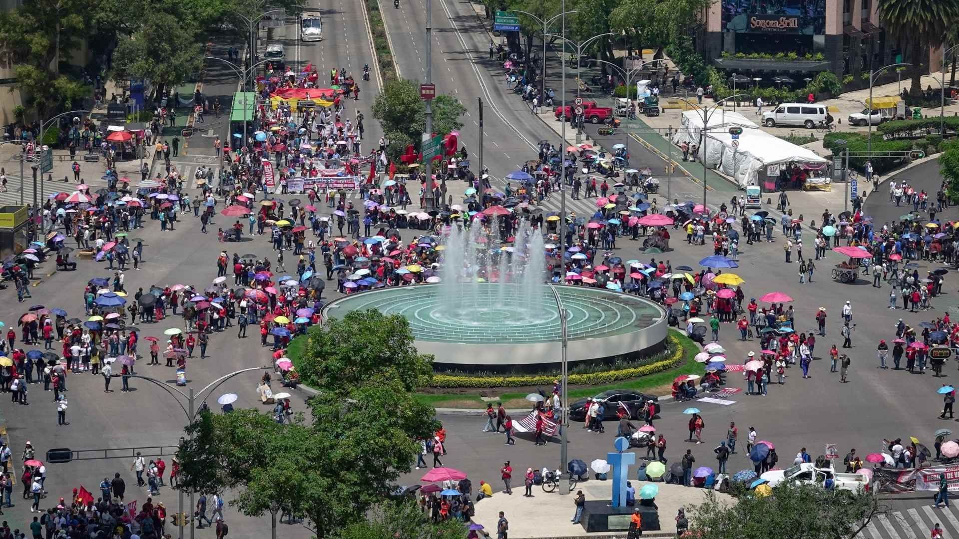 Mitin de la CNTE en la Ciudad de México
