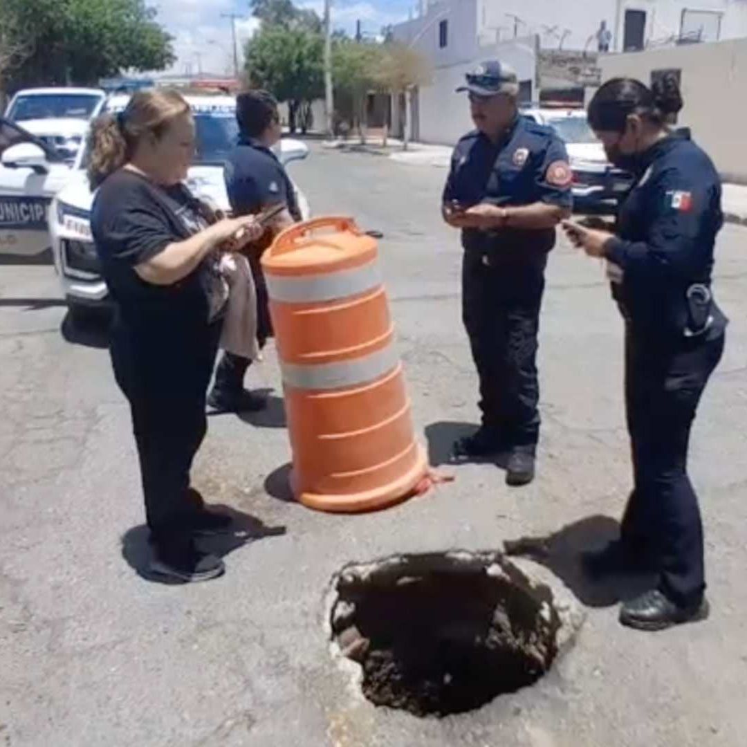 Persona Invidente Cae en Alcantarilla de Drenaje en Hermosillo, Sonora