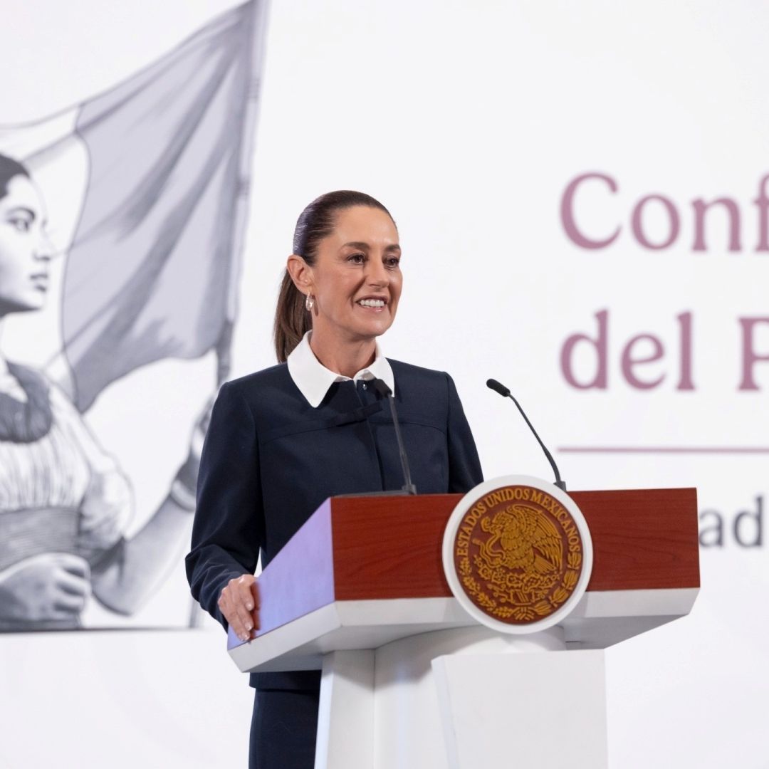 Claudia Sheinbaum, presidenta de México, en la conferencia mañanera de hoy 4 de junio de 2025