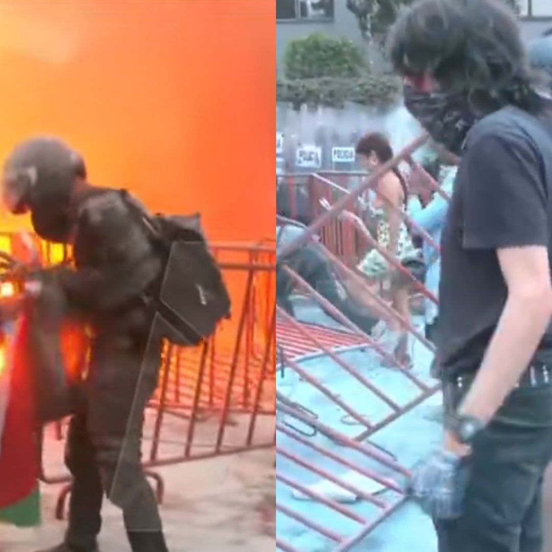 Protesta frente a la embajada de Israel en México, tras los bombardeos contra civiles en Rafah, Palestina