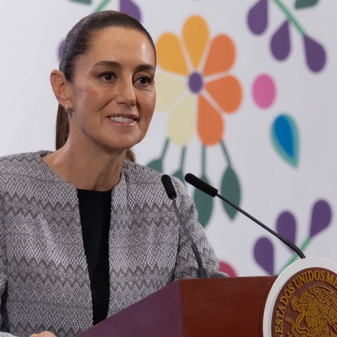 Claudia Sheinbaum, presidenta de México, en la conferencia mañanera del 5 de junio de 2025