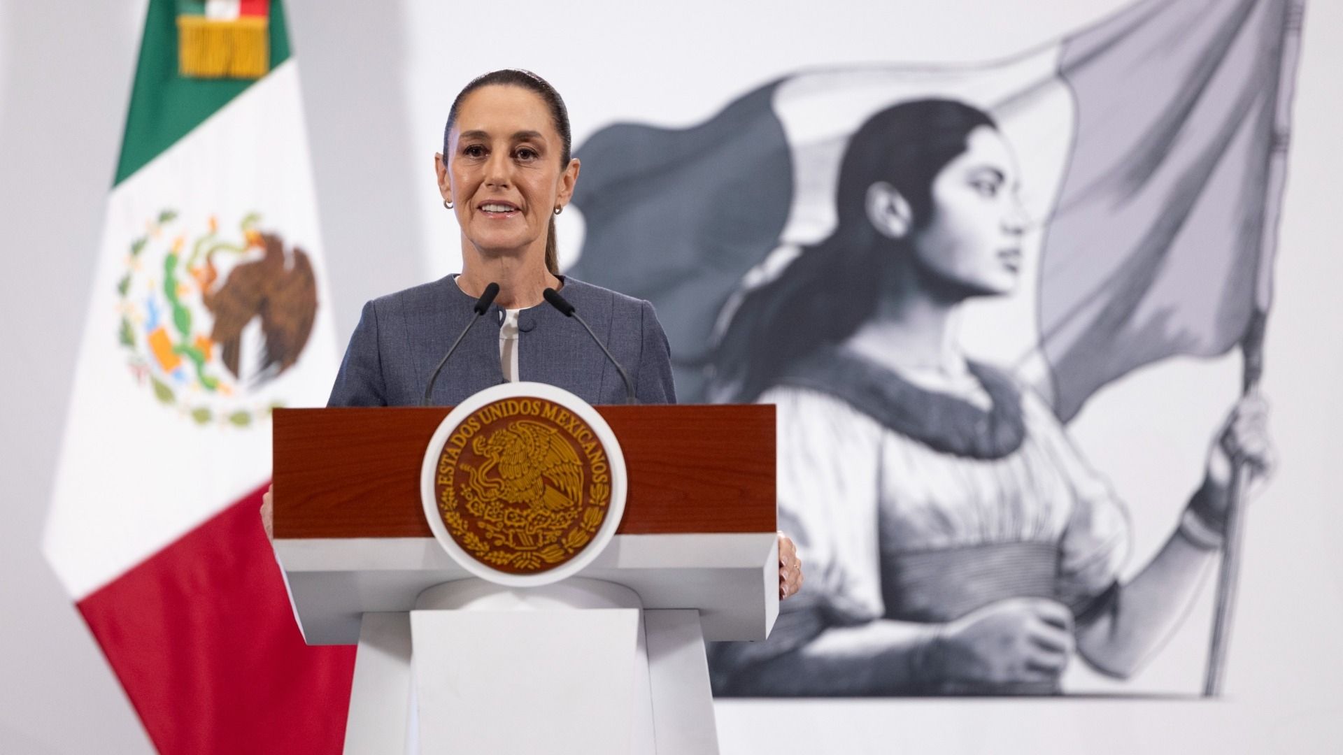Claudia Sheinbaum Pardo en conferencia de prensa
