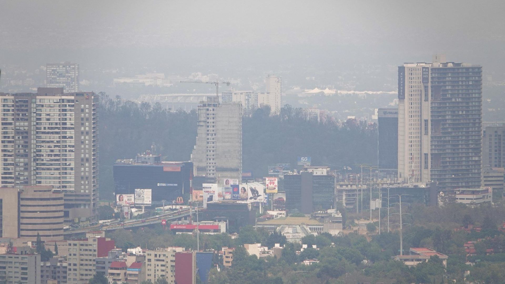 Hay altas concentraciones de contaminantes este jueves